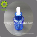 30ml Hot sale high quality blue colored empty cosmetic packing square glass dropper bottle with rubber dropper